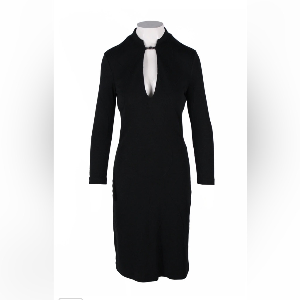 Classy Versus By Versace Black Long Sleeve Dress.